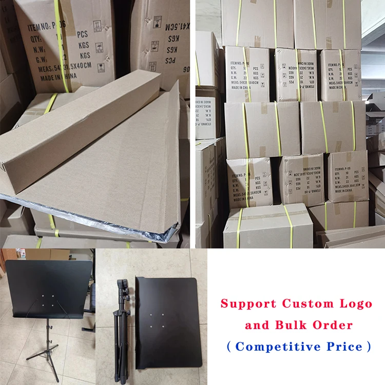 P-06 Wholesale Musical Instruments Aluminum alloy Sheet Book music stand for music metal foldable outdoor