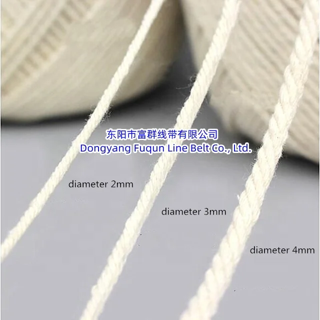 custom colored 5mm macrame cord  20mm white cotton rope twisted and braided