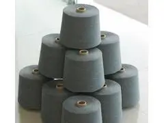 china factory melange yarn knitted fabric  30 melange yarn melange black polyester yarn