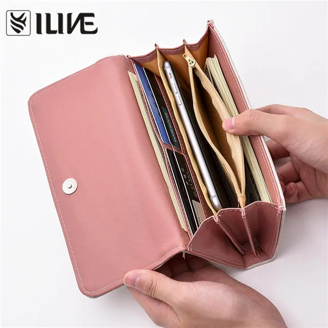 Fashion Hollow out  butterfly Purse wallet women Long money bags travel  wallet