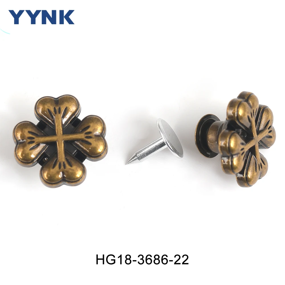 Wholesale Custom Fancy Heart Flower Shape Metal Tack Button Zinc Alloy Jeans Button and Rivets for Clothes Apparel Accessories
