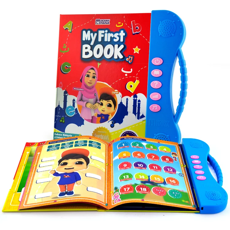 Electronic Malay Arabic English Math Oral Learn By Game Machine Baby Electric Book With English Urdu And Math For Kids