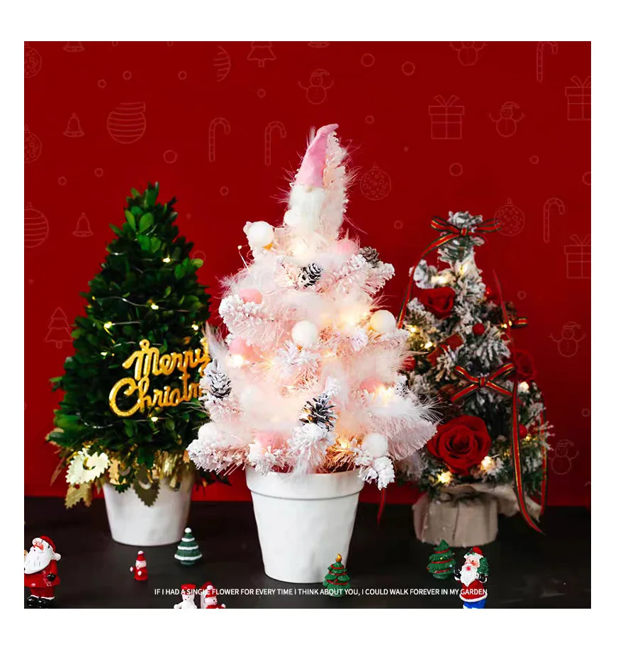 decoration mini Christmas tree preserved flower arbol de navidad comercial arbol de navidad con luces arbol de navidad