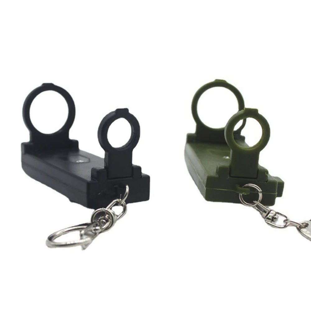 Outdoor Portable Camping Emergency Multifunction  compass 5 In 1 Whistle key chain