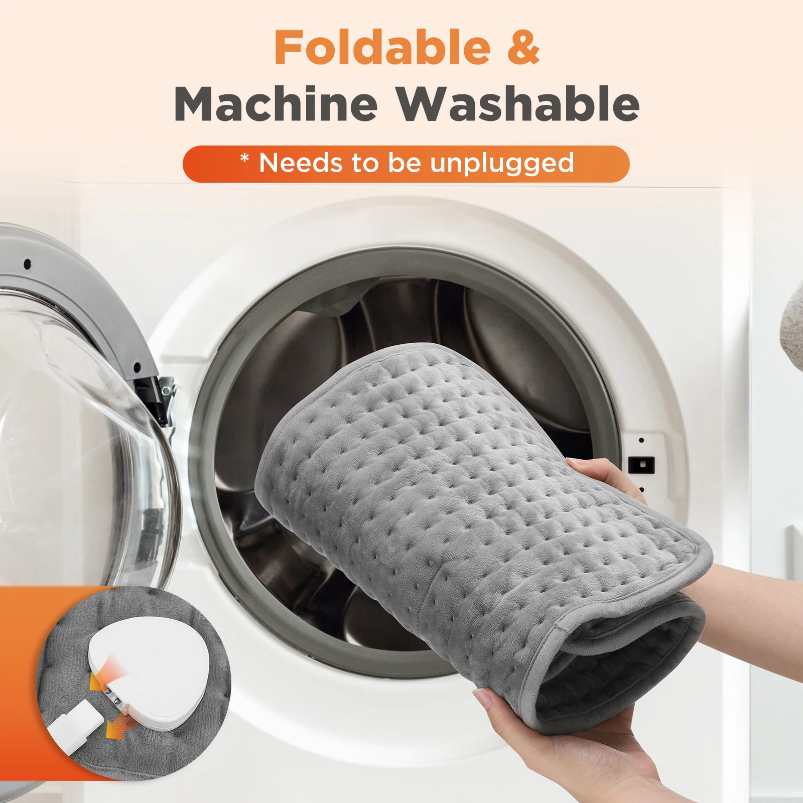 Washable Hand Warmer Menstrual Pain Relief Belly Abdominal Heater Smart Timer Electric Waist Heating Belt