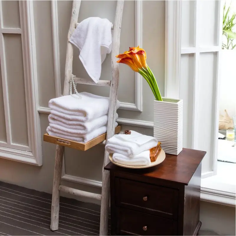 Custom wholesale New white custom spiral flat weave hotel cotton towels bath towels