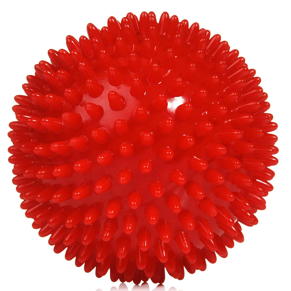 9cm eco friendly PVC colorful spiky stress massage plastic facial balls manufacturer
