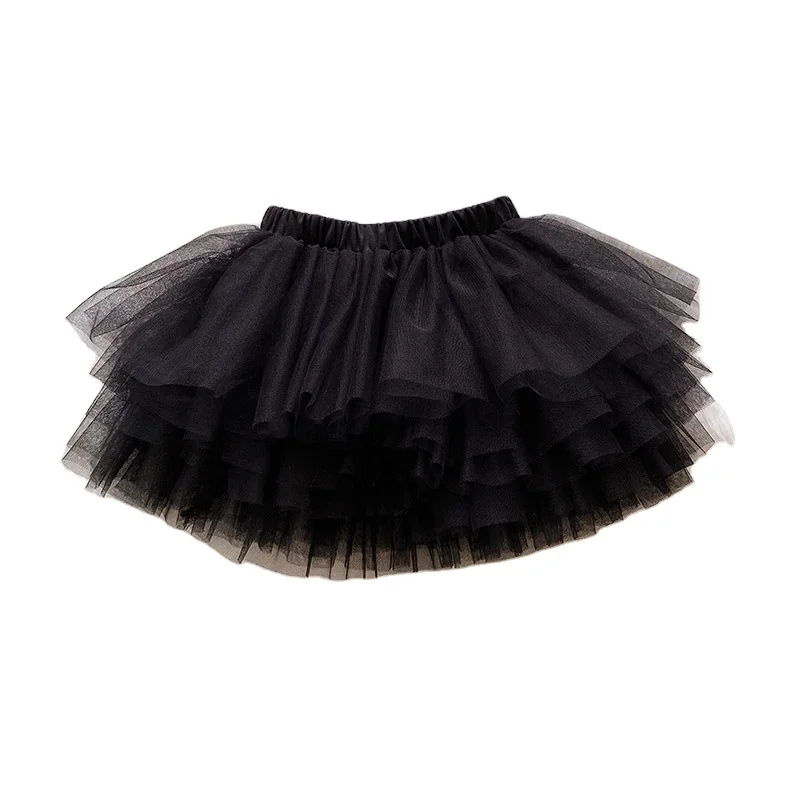 Kids Mesh Girls Tutu Six-Layers Tulle Short Style Puffy Skirts Dance Princess Ballet Cake Skirt Summer Ball Gown Kids Clothes