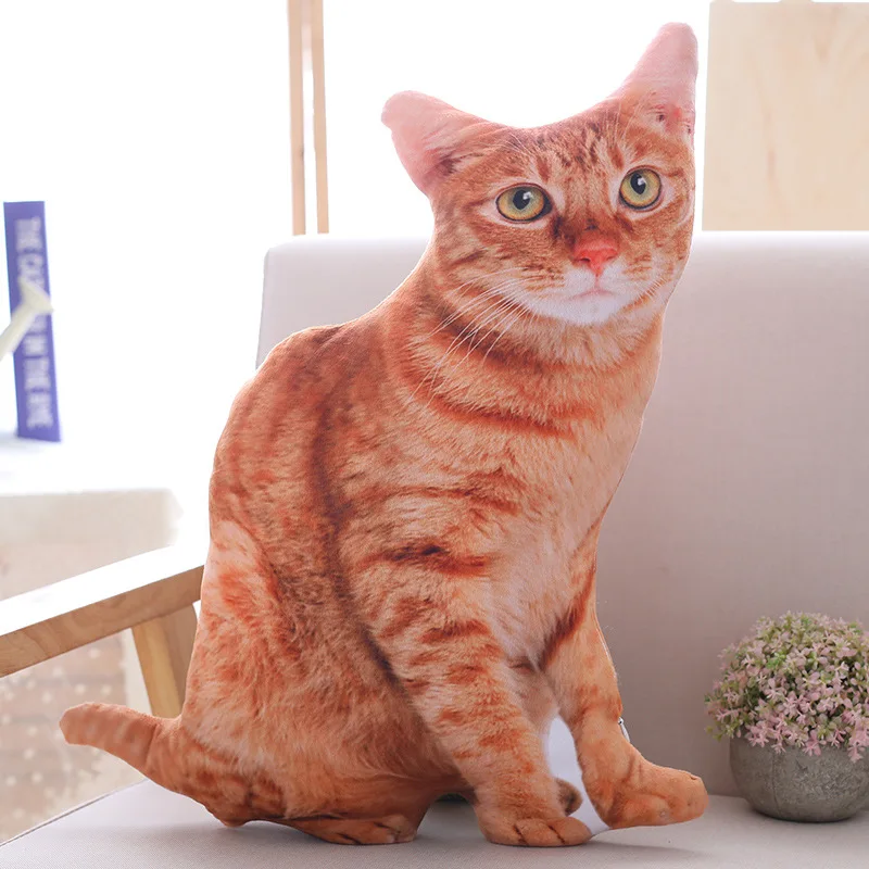 Custom Plush Doll Animal Cat Body Pillow Toys Soft Realistic Cat Stuffed Animals Pillows Plush Toy