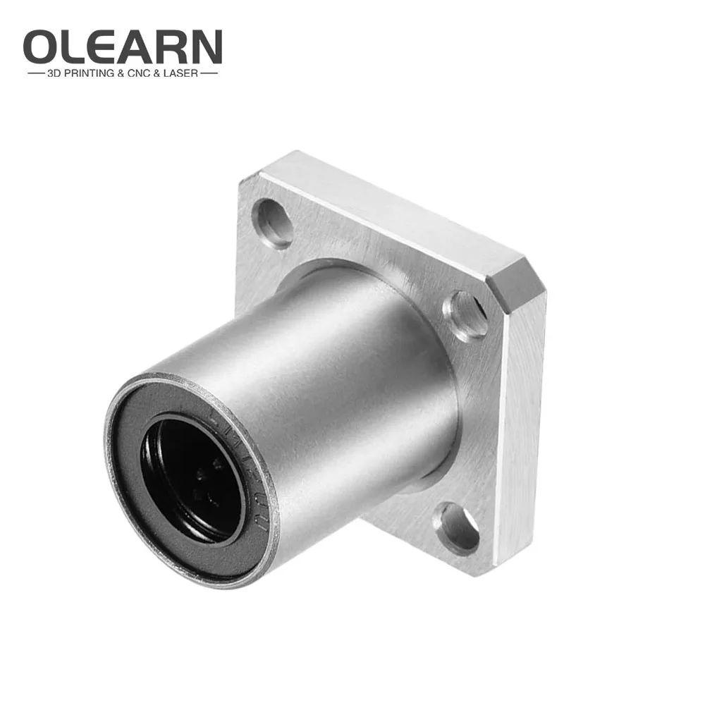 LMK8UU Linear Ball Bearings 8mm Bore 15mm OD 24mm Length Square Flange Nickel Plated for CNC Machine 3D Printers