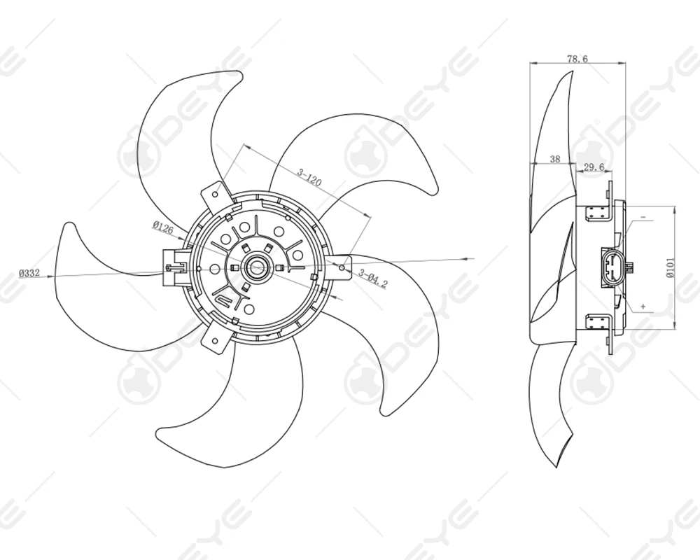  F006B10064 F006B10254 pc охлаждающий вентилятор радиатора для FIAT