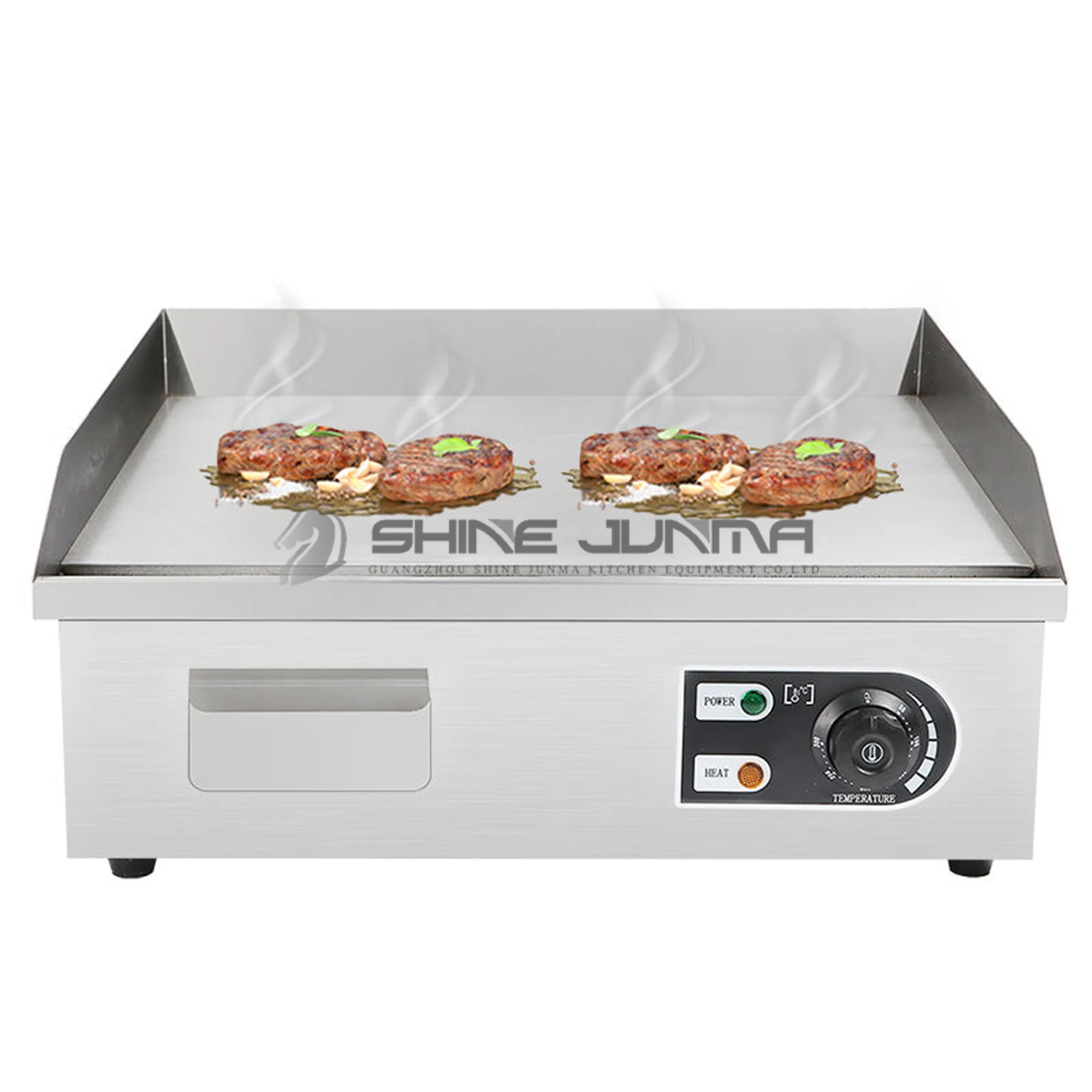 Commercial Restaurant Equipment Stainless Steel Table Top Flat Electric Barbecue Burger Grill Griddle