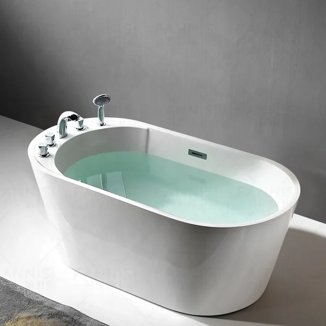 Modern Hotel Project  Free standing Bathroom Acrylic  Bath Tub Big And Small Size