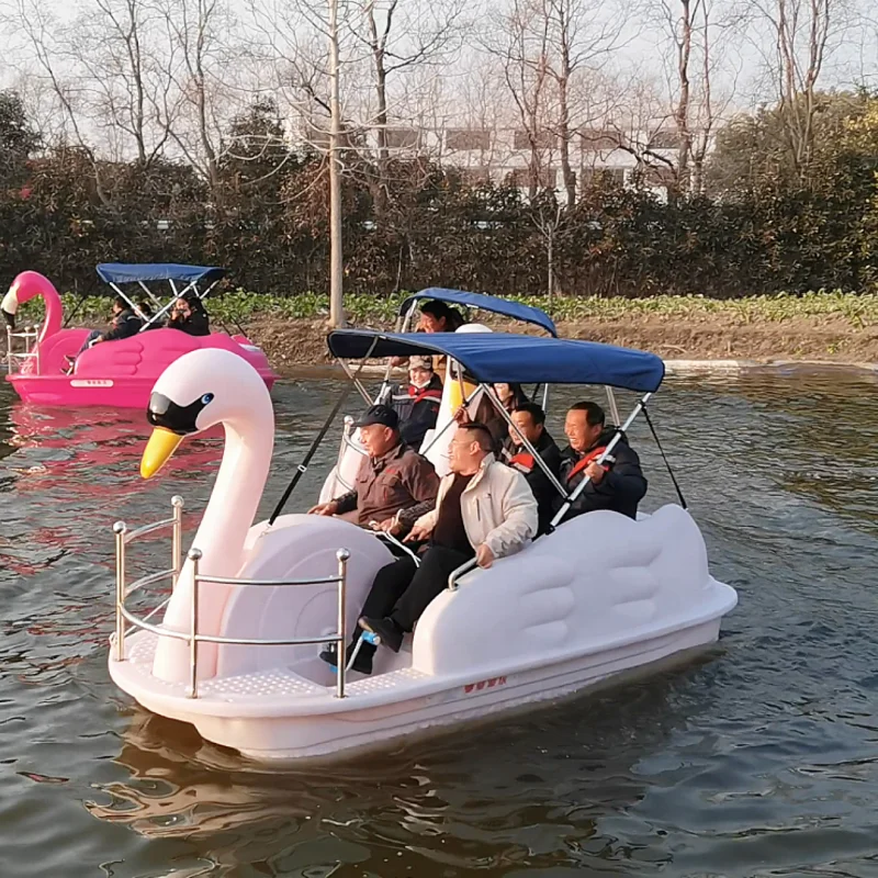 Chinese Boat Plastic PE Swan Electric Pedal Human Foot Power Paddle Boat