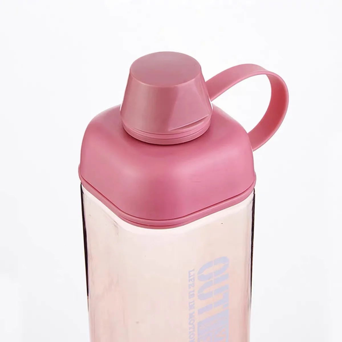 Unique Square Water Bottle Carton Acrylic Eco Friendly infuse Wide Mouth BPA Free Dishwasher Safe Flat Water bottle