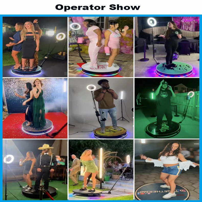 Factory Shipping 360 Photo Booth for Sale in China Portable With Ring Light With Logo Professional Lighting Photo Booth 360