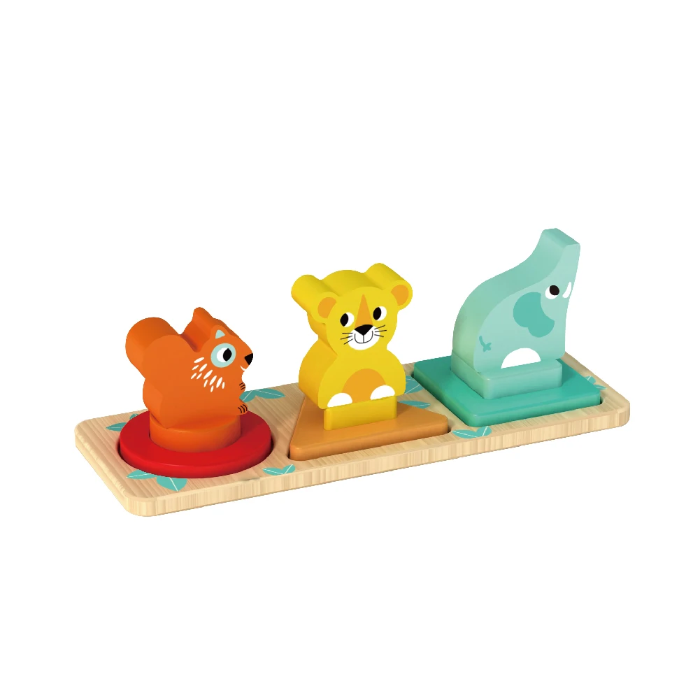 Early education wooden building bock toys animal magic wooden 3D ocean puzzle