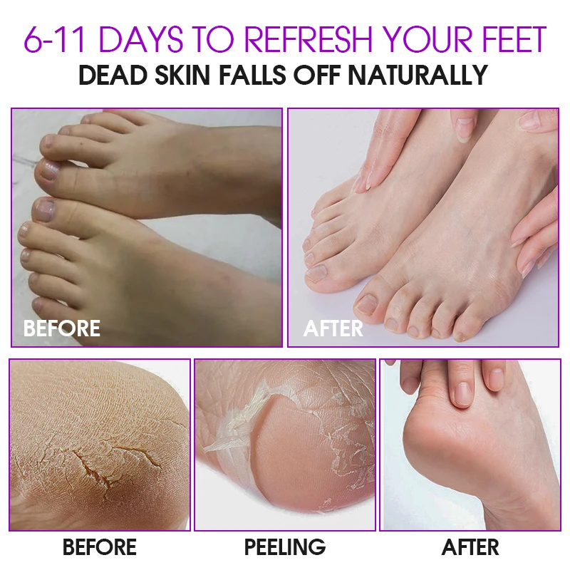 Korean Foot Mask Moisturizing Nourishing and Lavender Collagen Exfoliating Foot Peel Mask
