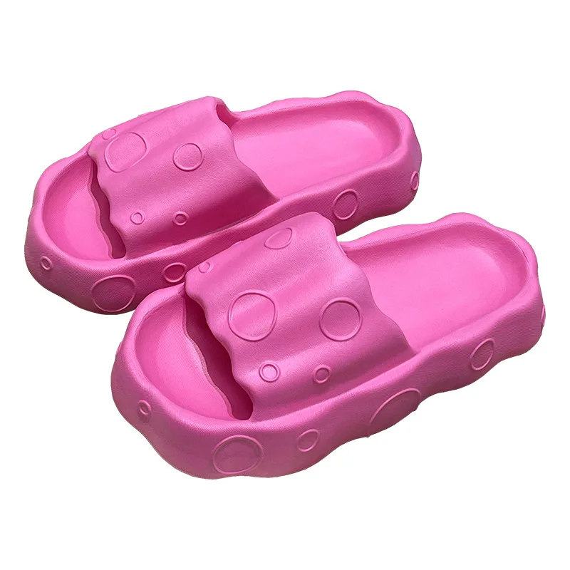 summer ins candy color indoor slippers thick sole anti-slip women shoes outdoor