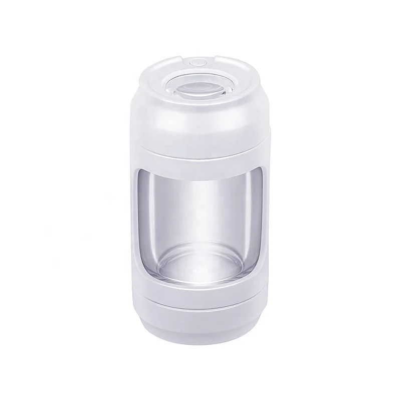 Custom Premiumled Glow Jars Air Bottles Glass Led Transparent Magnifying Glowing Jar Storage Grinder