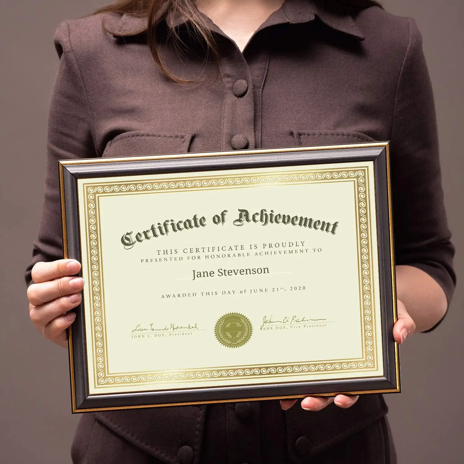 Sports Certificate Gold Border Award Certificates for Graduation Diploma Plain Certificate Paper for Awards