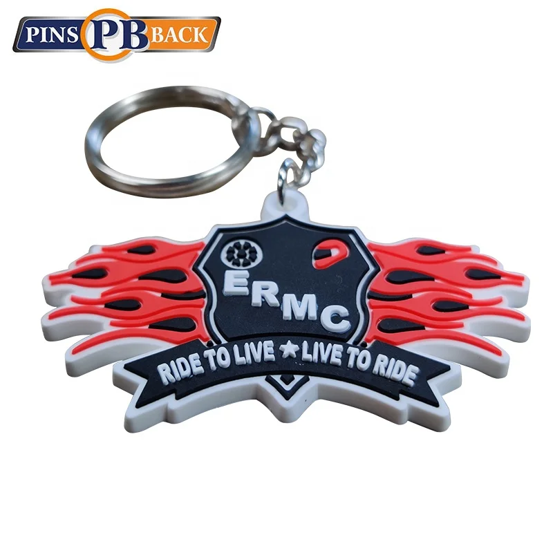 Cheap factory price personalized rubber soft pvc souvenir keychain