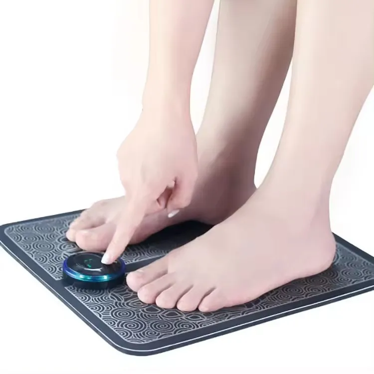 2024 new Portable Folding EMS Foot Massage Pad Mat USB Charging Foot Circulation Massager Reflexology Foot Massager