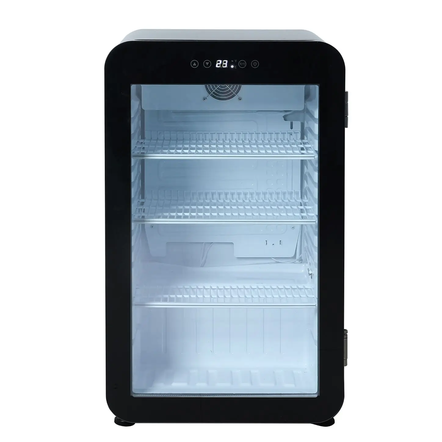 Retro Table Top mini Glass door Beverage Diary Wine Display Cooler