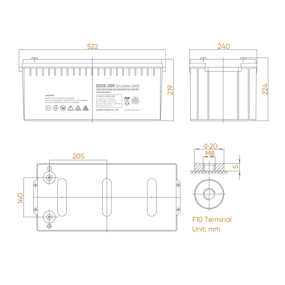 Солнечные батареи 100Ah 150Ah 250Ah 300Ah 12 V 200Ah 200 Ah гелевая солнечная батарея