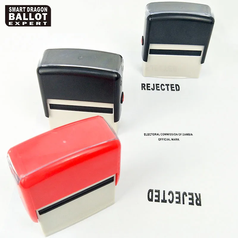 Rectangle Election Office Use Self Inking Plastic Ink Stamp For Voting