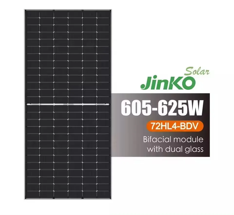 Jinko bifacial solar panels 610W 620W bif dual glass mono photovoltaic module jinko 620w solar module