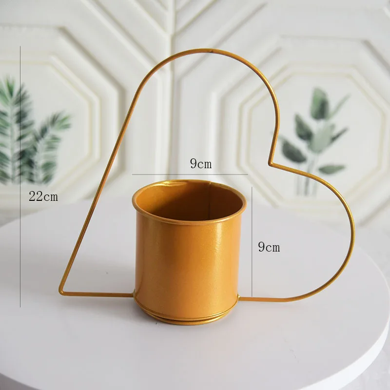 Factory Directly love heart shape hanging basket flower pot outdoor flower basket metal box flower basket