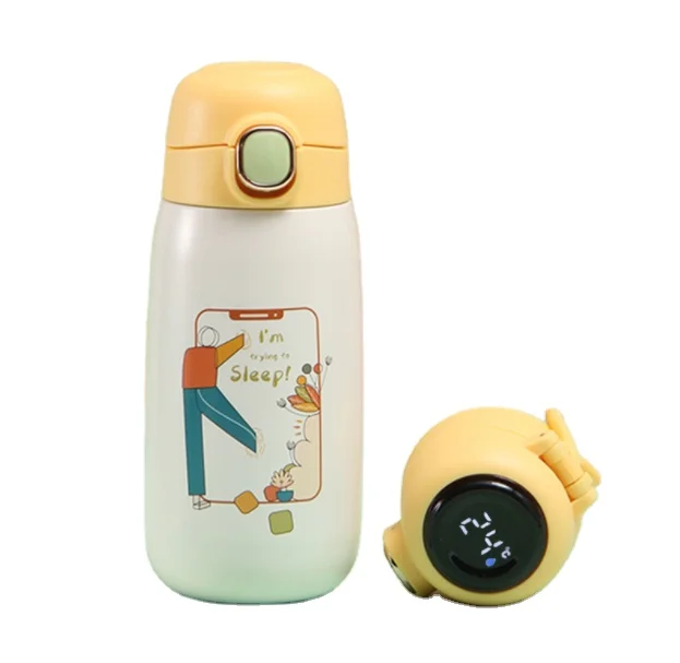 Классический шейкер из нержавеющей стали, термос с индикатором температуры, детская Шаговая школьная прозрачная Детская Бутылочка для воды для малышей