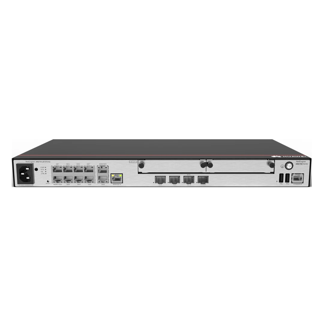 NetEngine AR6700 Series Enterprise-Class Access Router with USB VPN Firewall LAN and WAN Interfaces AR6710-L8T3TS1X2 Model