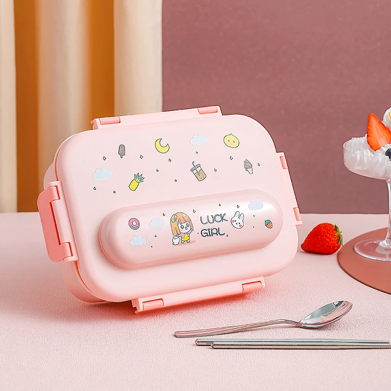 BPA-free and dishwasher safe food storage container 3-compartment stainless steel interior lining Bento Lunch Box