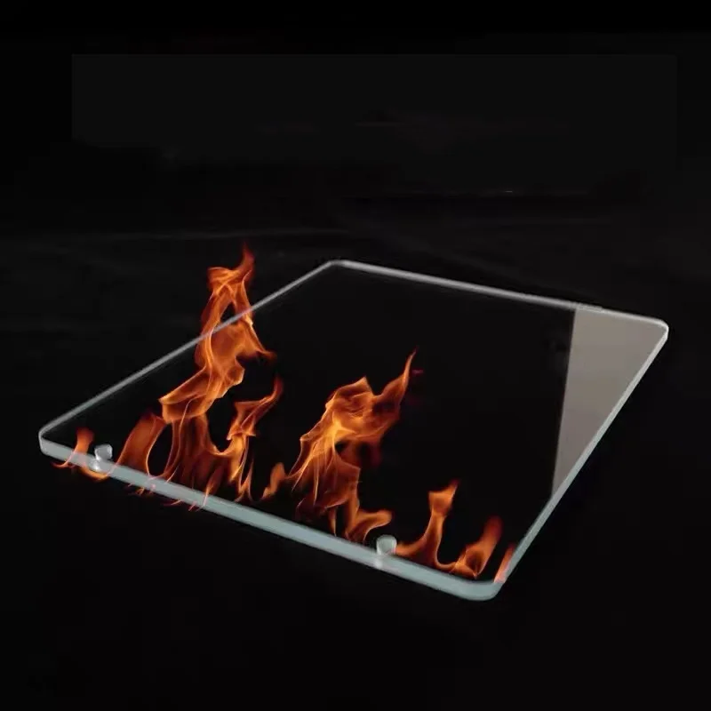 Special High Temperature Resistant Clear Tempered Safety Fireplace Refractory Pyroceram Glass