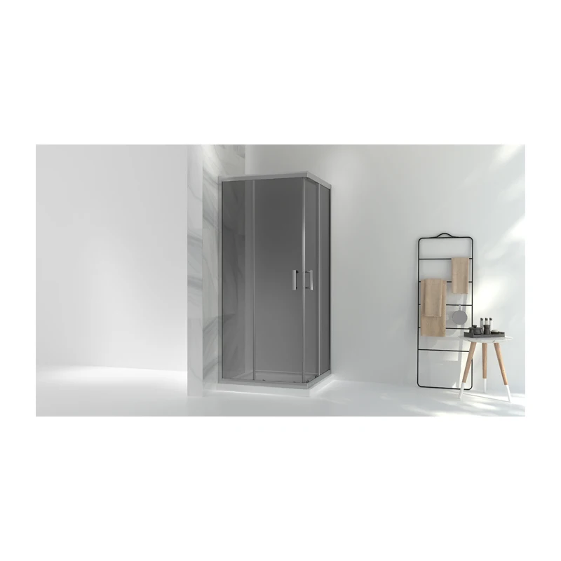 Стандартная цена, простая угловая душевая кабина с закаленным стеклом