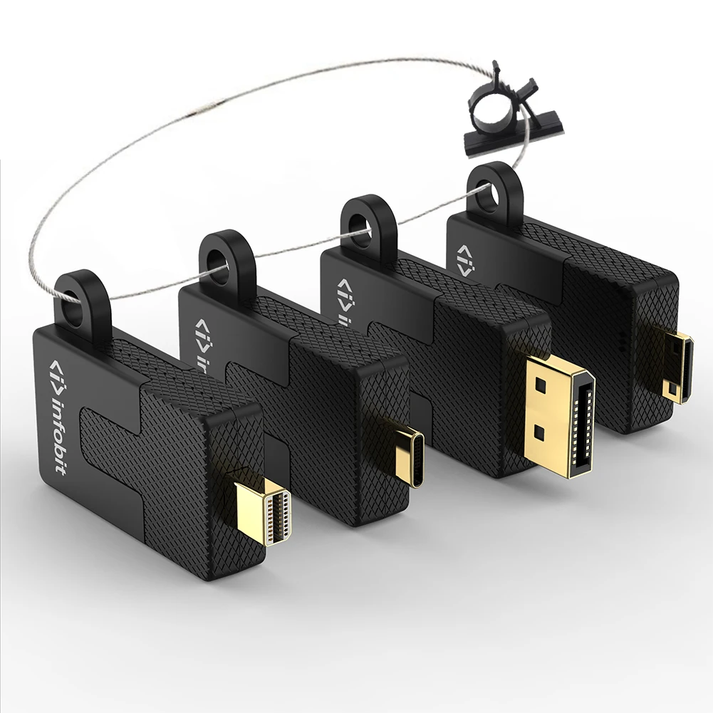 FOINNEX  4 in 1 HDMI Adapter ring Mini Displayport/ type c /dp  HDMI