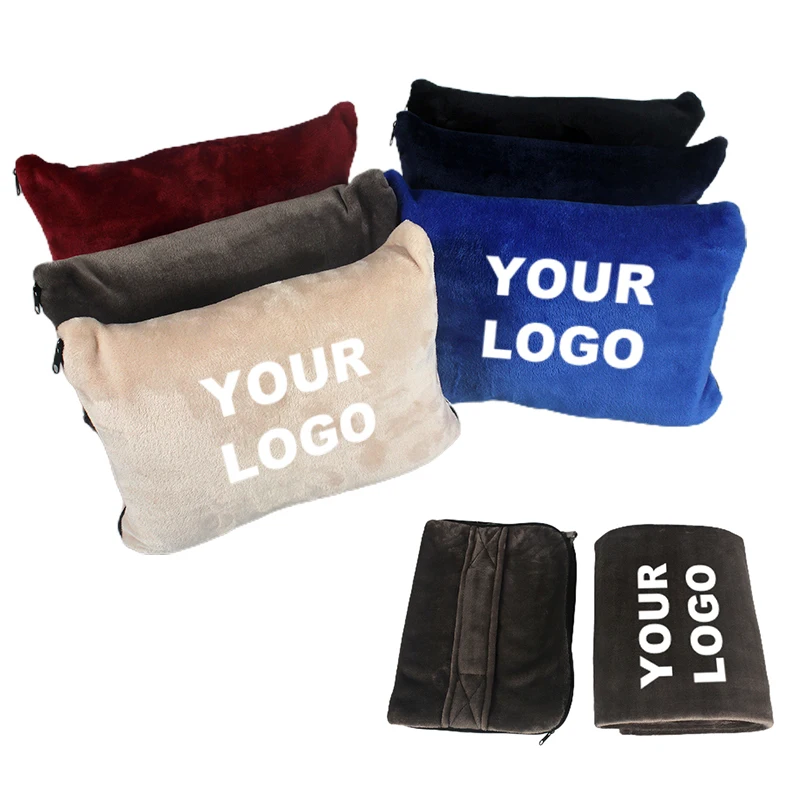 Портативное Флисовое одеяло 2 в 1 набор подушек для подушки по заводской цене