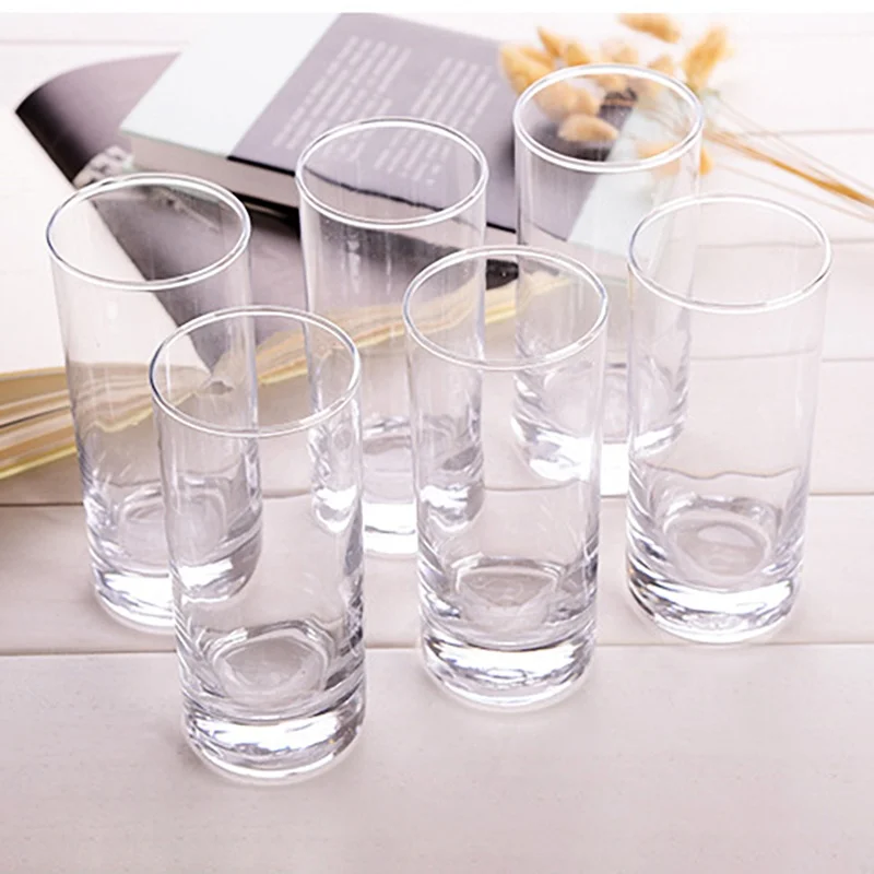Traditional classic glass cups clear plain glasses water drinking tumblers hot selling drink glass