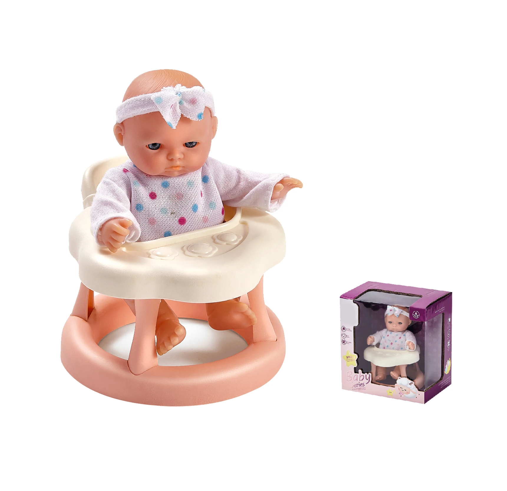 New Realistic Newborn Baby Dolls Full Body Silicone 6 Inch dolls bed cradle Lifelike Reborn Baby