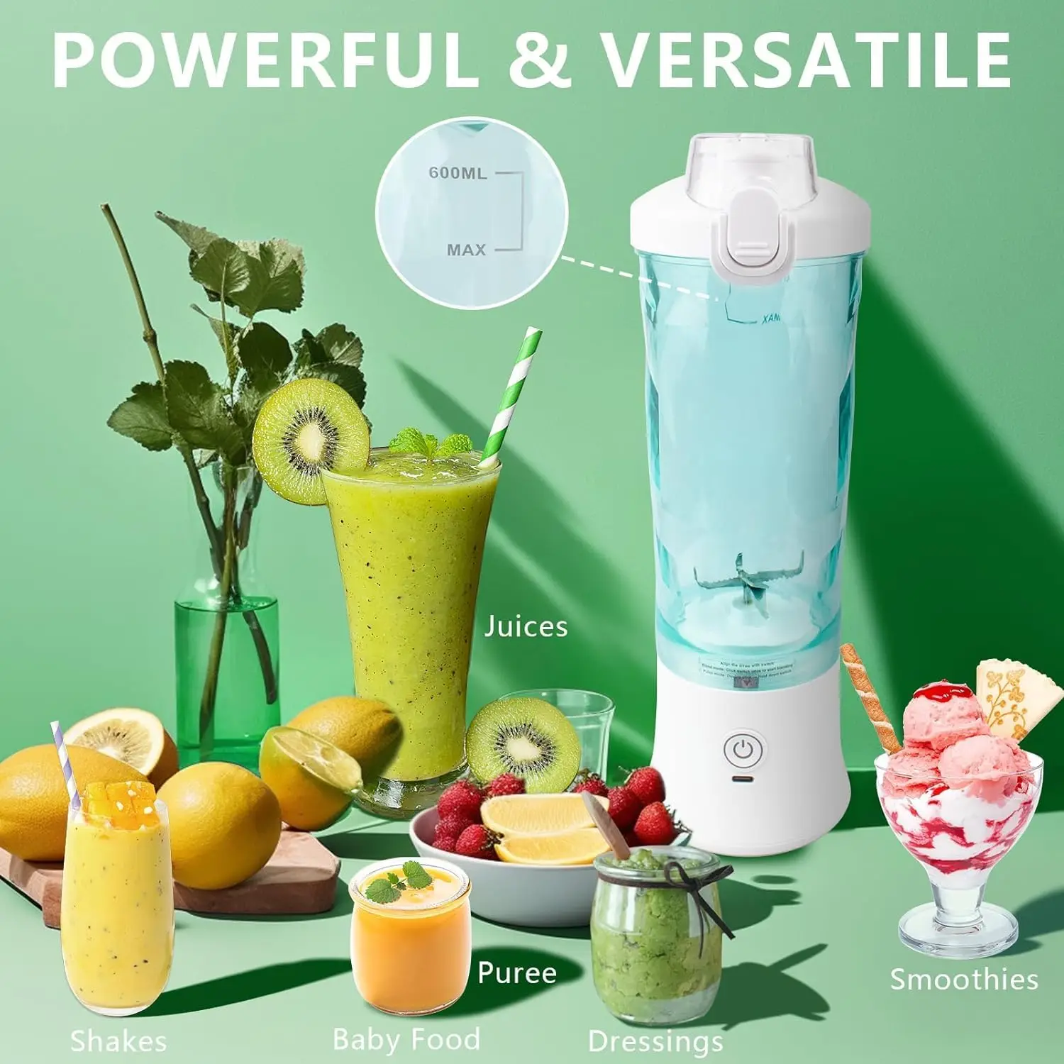 2024 new product small blender portable personal portable blender wholesale blender smoothie portable 600ml portable blender