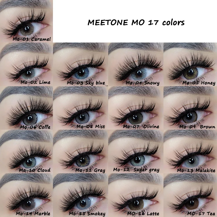 Meetone top sales 17  fashion colors private label available contact eye lenses