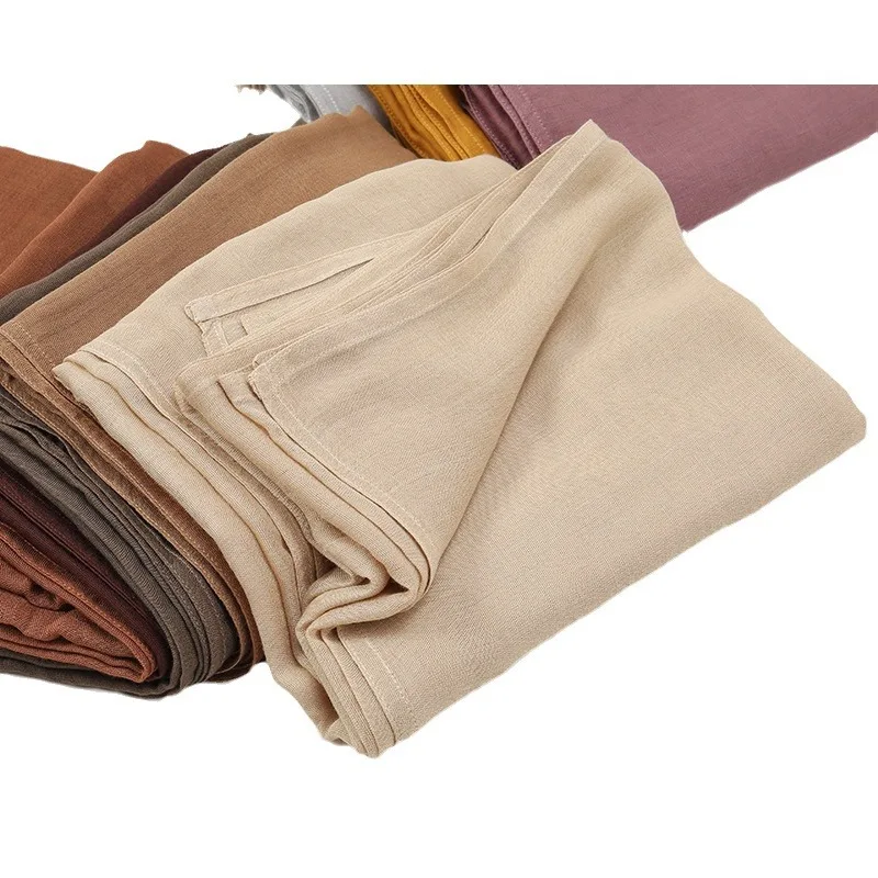 BESTELLA Brand Autumn New Solid Color Hot Sale Modal Shawl Malay Indonesia Turban Monochrome Thin Breathable Upgrade Scarf