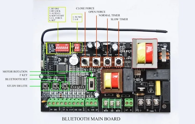 AC sliding gate motor bleutooth control board