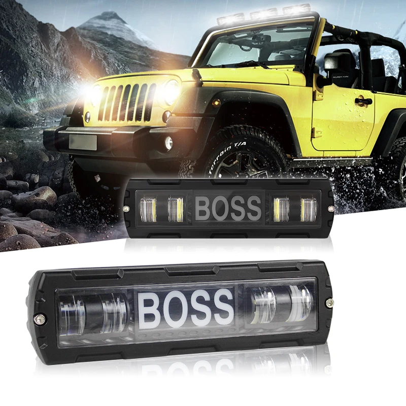 Hearxin Motorcycle Light Bar 6 Inch LED Bar Auto Car Light Accessories DRL Headlights Truck SUV Vehicle Auxiliary Work Light