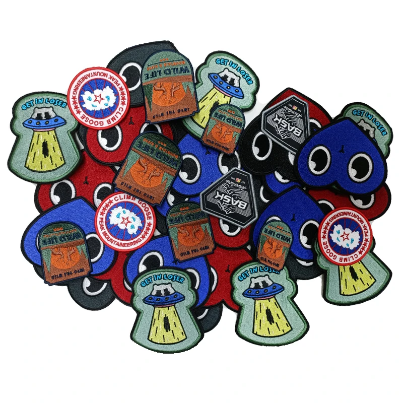 Custom Logo Embroidered Patches Badges Chenille Iron-on Clothing T-shirt Embroidery Patch 1-3 Day Sample Time