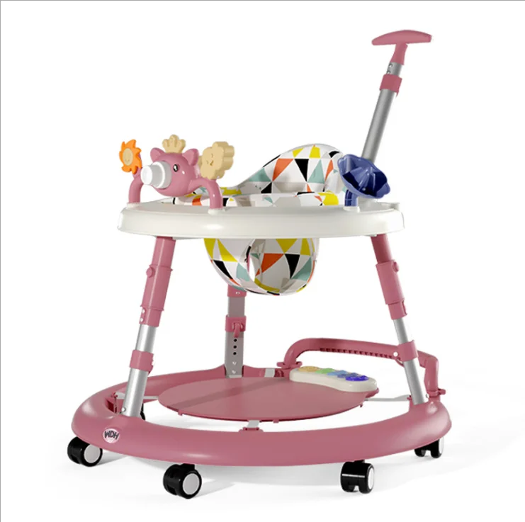 
Morandi color Baby Walker Swivel Wheels Baby Walker Multifunction 4 in 1 Universal Plastic Type with music 