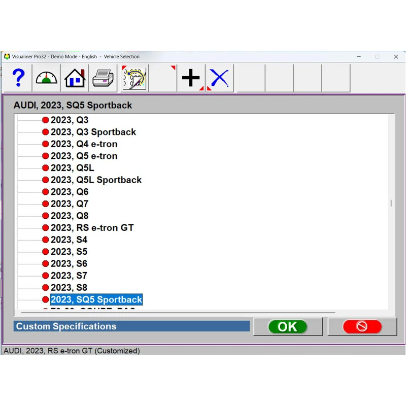 Wheel alignment vehicle database update and upgrade JB