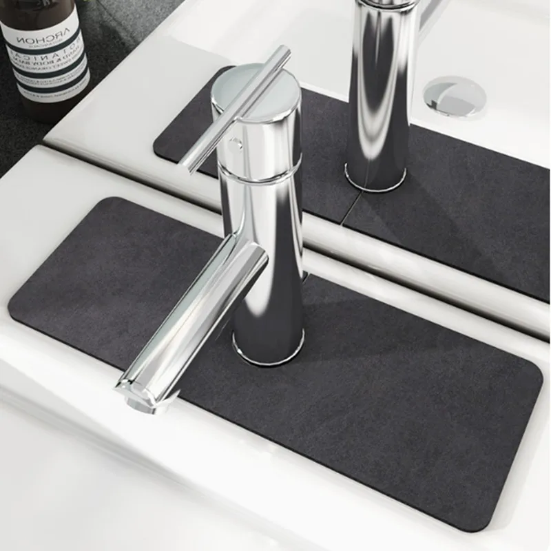 2023 coming new trending product China Wholesale Kitchen Silicone Faucet Absorbent Mat Sink Splash Guard